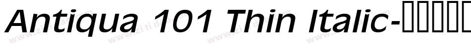 Antiqua 101 Thin Italic字体转换